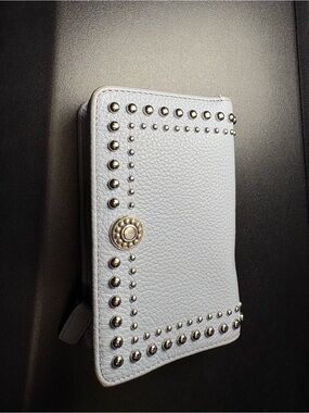 Brighton Light Blue Studded Leather  Wallet